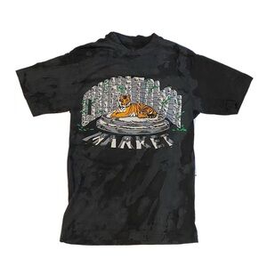 Chinatown market Black Graphic Tee with Tiger Center Print